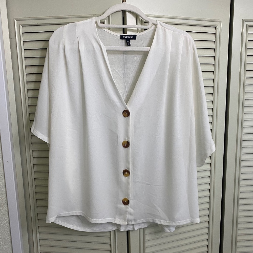 Express Button Front Blouse